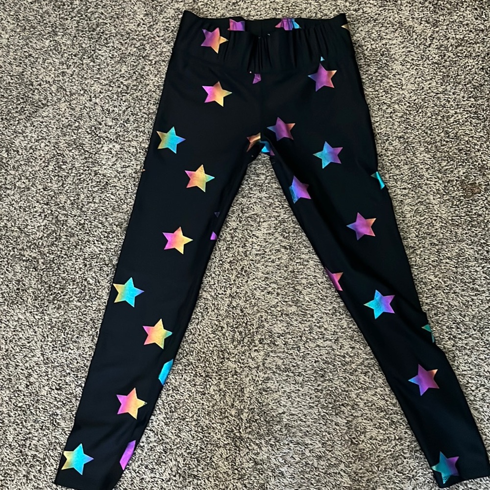 Terez foil star leggings